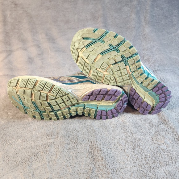 Brooks Shoes Womens 10 Silver Blue Adrenaline GTS 16 Running Sneaker Athleisure - Picture 4 of 9